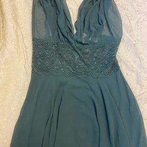Sheer green Victoria’s Secret slip dress